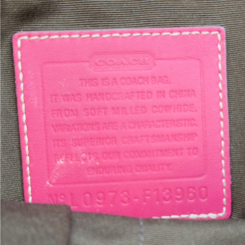 Coach Hampton Pebbled leather Tote Handbag L0973-F13960 Raspberry - Picture 11 of 11